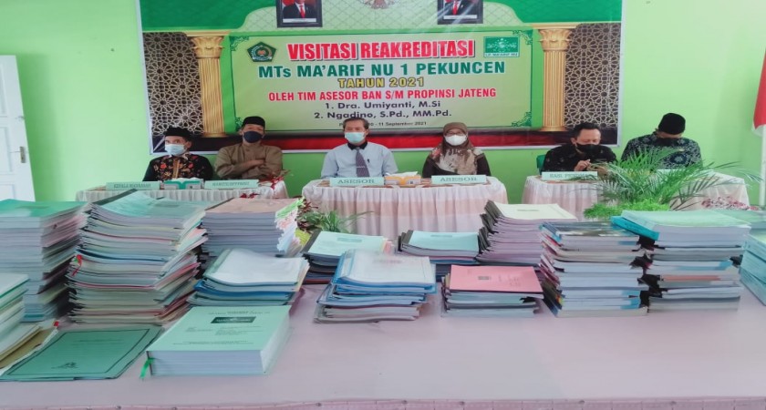 Akreditasi MTs Ma'arif NU 1 Pekuncen Tahun 2021 | MTS MA'ARIF NU 1 PEKUNCEN